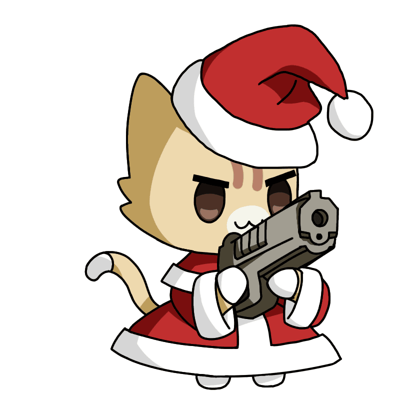 Cat with a gun