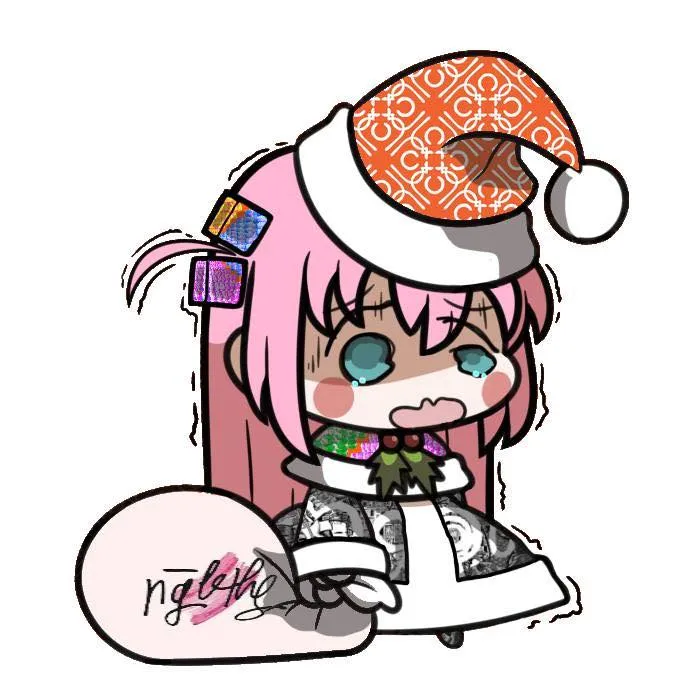 Hitori Gotō / Bocchi Padoru version by Random Discord Users (original by @mikarikichi)